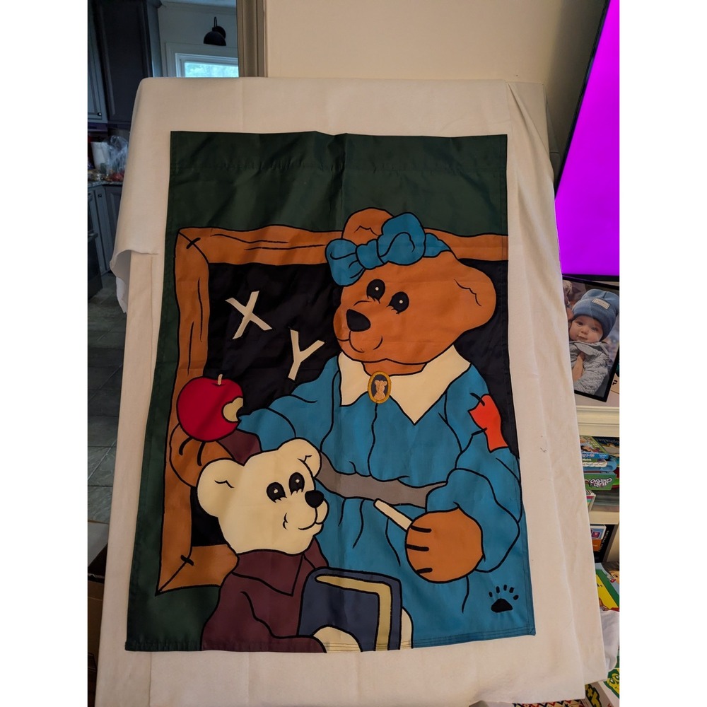 Vintage Boyds Bears Friendship Flag 28" x 40" MS. BRUIN THE TEACHER BEAR